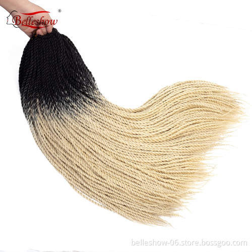 Hot sell senegalese twist braid  aliexpress crochet senegalese twist ombre jumbo braid senegalese twist weft